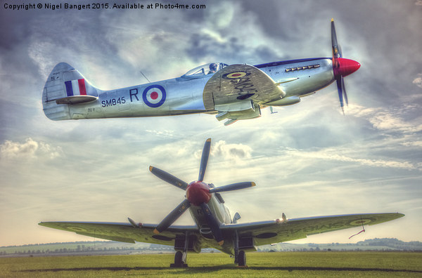  Supermarine Spitfire FR MkXVIIIe Composite Picture Board by Nigel Bangert