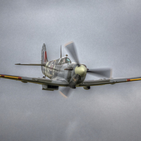 Buy canvas prints of  Supermarine Spitfire Mk5b EP120 by Nigel Bangert
