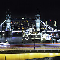 Buy canvas prints of Tower bridge at Night by Ben Hirst