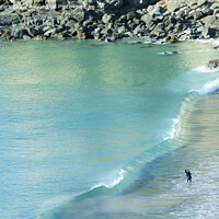 Buy canvas prints of Turquoise Water Cornwall by Terri Waters