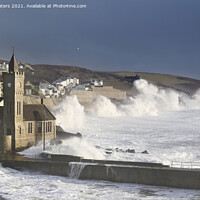 Buy canvas prints of Porthleven in December by Terri Waters