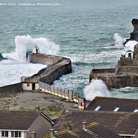 Buy canvas prints of Portreath After Storm Eunice by Terri Waters