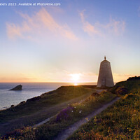 Buy canvas prints of Pepperpot Sunset Portreath by Terri Waters