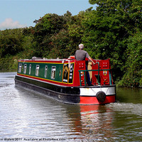 Buy canvas prints of Canal boat by Terri Waters