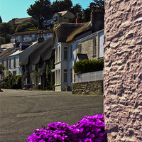 Buy canvas prints of St Mawes Cottages on the Roseland by Terri Waters