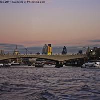 Buy canvas prints of Towers on the Thames by Terri Waters