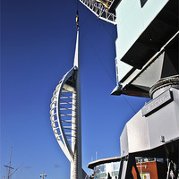 Buy canvas prints of Spinnaker Tower gets a Lift by Terri Waters
