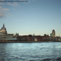 Buy canvas prints of London's North Bank at Dusk by Terri Waters