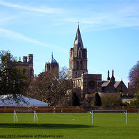 Buy canvas prints of Oxford Spires from Christ Church Meadow by Terri Waters