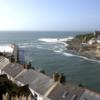 Buy canvas prints of Rooftops of Porthleven by Terri Waters