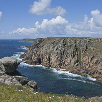 Buy canvas prints of  Lands End from Gwennap Head by Terri Waters