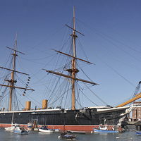 Buy canvas prints of  HMS Warrior Portsmouth by Terri Waters