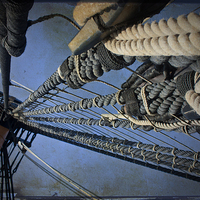 Buy canvas prints of  The Rigging Of Hms Victory by Terri Waters