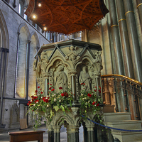 Buy canvas prints of  Salisbury Cathedral Pulpit  by Terri Waters