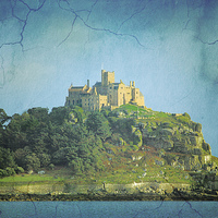 Buy canvas prints of St Michael's Mount Textured  by Terri Waters