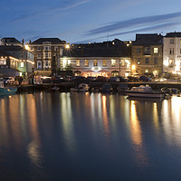 Buy canvas prints of Busy Night at Custom House Quay by Terri Waters