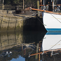 Buy canvas prints of Boatyard Reflections by Terri Waters