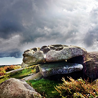 Buy canvas prints of Cup and Saucer Rock Carn Brea by Terri Waters