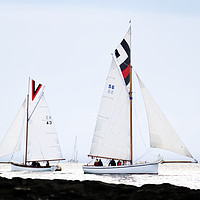 Buy canvas prints of Zilpha and Cousin Jinny Falmouth Working Boats by Terri Waters