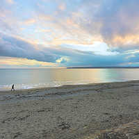 Buy canvas prints of Marazion Photograph - Sunset Stroll At Mounts Bay  by Terri Waters