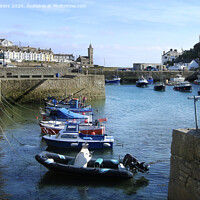 Buy canvas prints of Harbourside View of Porthleven by Terri Waters