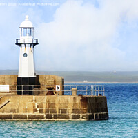 Buy canvas prints of St Ives New Lighthouse by Terri Waters
