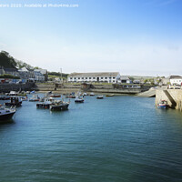 Buy canvas prints of Porthleven Inner Harbour from the Baulk Wall by Terri Waters