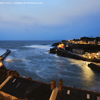 Buy canvas prints of Porthleven at Night by Terri Waters