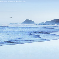 Buy canvas prints of Perranporth Blue by Terri Waters