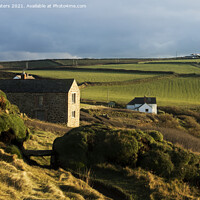 Buy canvas prints of Cornish Cottage Cornish Hedge by Terri Waters