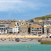 Buy canvas prints of St Ives and St Nicholas Chapel by Terri Waters