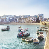 Buy canvas prints of St Ives Fishing Boats by Terri Waters