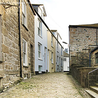 Buy canvas prints of Rose Lane, Bunkers Hill St Ives by Terri Waters