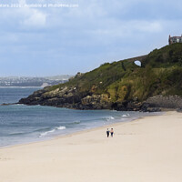 Buy canvas prints of A Stroll on Porthminster Beach by Terri Waters