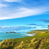 Buy canvas prints of Godrevy Lifeguard's Hut by Terri Waters