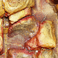 Buy canvas prints of Sea Shore, paving, wet rocks by DEE- Diana Cosford