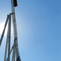 Buy canvas prints of Stealth ride, Thorpe Park by DEE- Diana Cosford