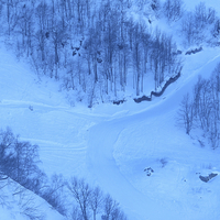 Buy canvas prints of Olympic ski run Summit Krasnaya Polyana by DEE- Diana Cosford