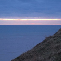Buy canvas prints of  Winter's evening view from Beachy Head by DEE- Diana Cosford