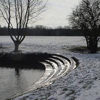 Buy canvas prints of  Olney, Buckinghamshire, in snow. by DEE- Diana Cosford