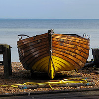 Buy canvas prints of Rudi, fishing boat Deal shore, Kent. by DEE- Diana Cosford