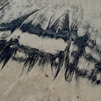 Buy canvas prints of Naturally stained, sandy shore, Cumbria  by DEE- Diana Cosford