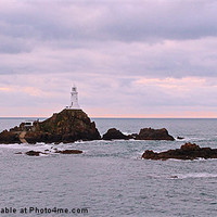 Buy canvas prints of Corbiere Lighthouse. by karen grist
