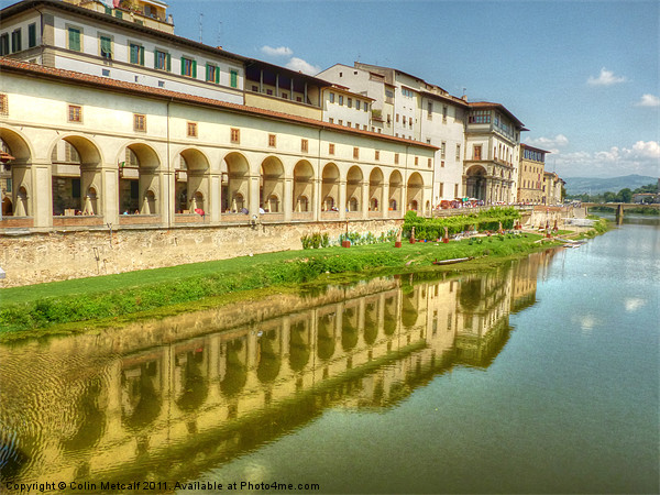 River Arno Florence Picture Board by Colin Metcalf