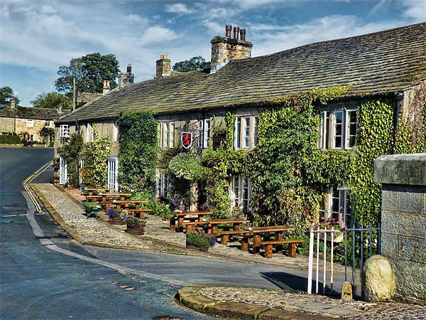 The Red Lion, Burnsall Picture Board by Colin Metcalf