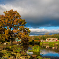 Buy canvas prints of Autumn at The Queen Mother's Lake. by Colin Metcalf