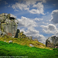 Buy canvas prints of The Cow and Calf Rocks by Colin Metcalf