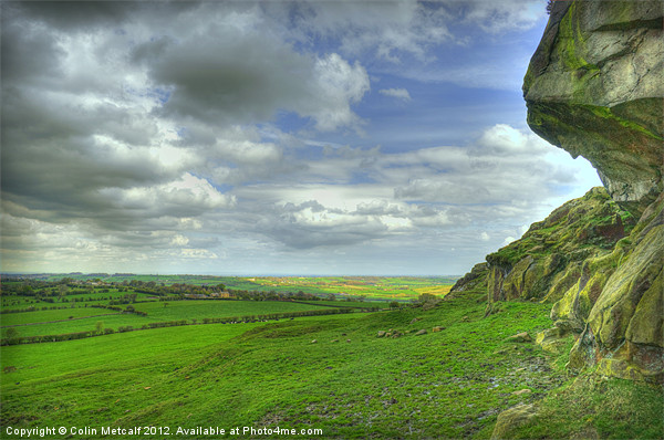 View from Almscliff Crag #2. Picture Board by Colin Metcalf