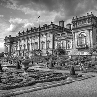 Buy canvas prints of Harewood House #1 Mono by Colin Metcalf