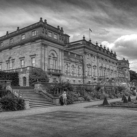 Buy canvas prints of Harewood House #2 Mono by Colin Metcalf